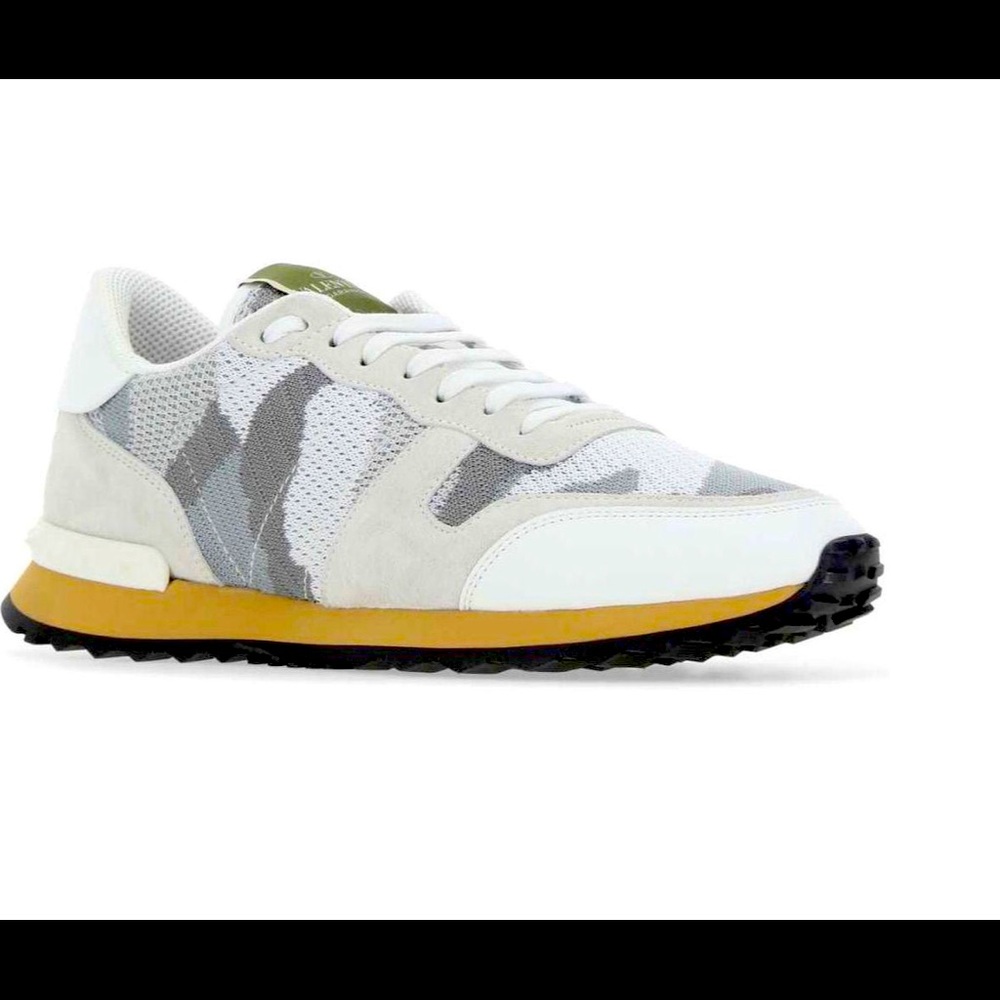 Authentic Valentino Women’s Garavani Rockrunner Camouflage Printed Sneakers